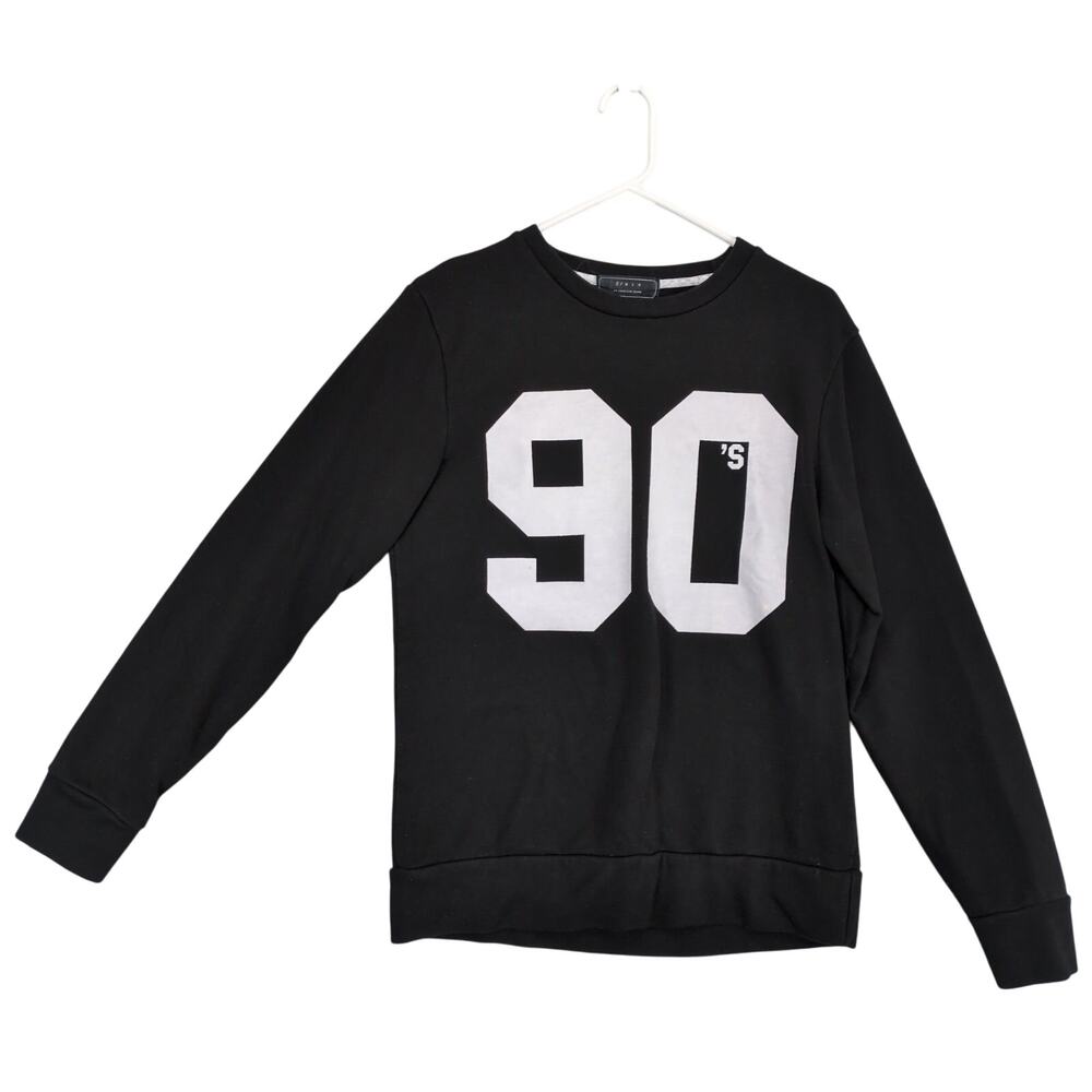 21 Men An American Brand Black 90's Pullover Crew Sweatshirt, Size M, Streetwear